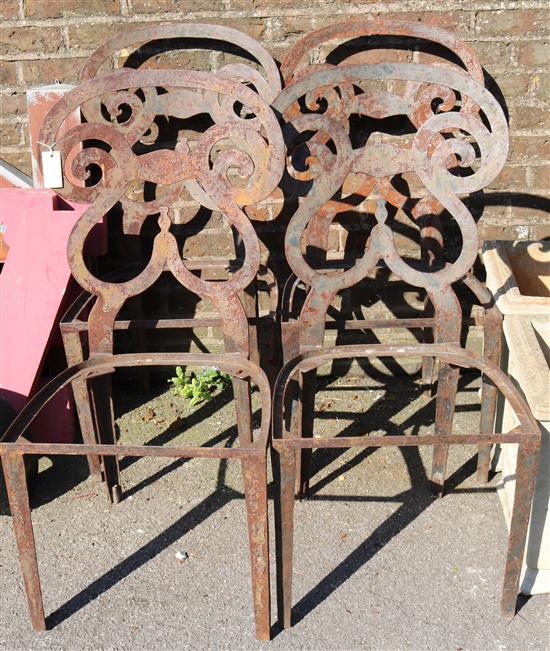 4 steel garden chairs